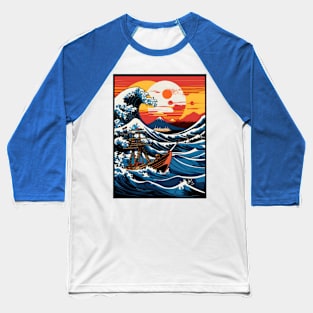 The Great Wave off Kanagawa Baseball T-Shirt